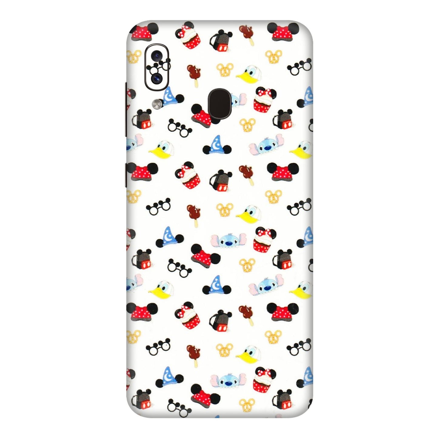 Samsung A/S Series Phone Skins (All Models) - Minnie Mouse & Donald Doodles s - 3D Embossed Finish (L-194) Samsung Galaxy A20E