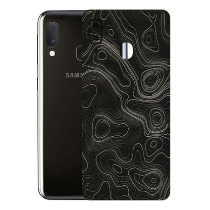 Samsung A/S Series Phone Skins (All Models) - Black Swirl - 3D Embossed Finish (L-196) Samsung Galaxy A20E