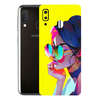 Samsung A/S Series Phone Skins (All Models) - Bold Stylish Girl - 3D Embossed Finish (L-222) Samsung Galaxy A20E
