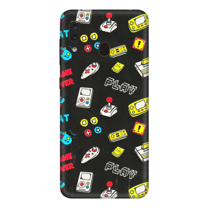 Samsung A/S Series Phone Skins (All Models) - Gaming Doodles - 3D Embossed Finish (L-224) Samsung Galaxy A20E