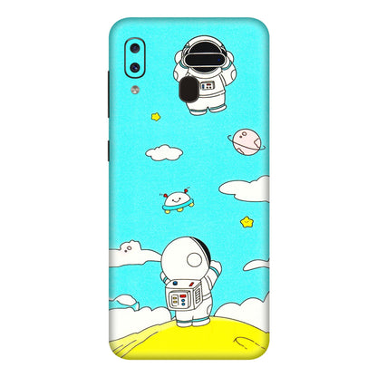 Samsung A/S Series Phone Skins (All Models) - Blue Skies Astro Float - 3D Embossed Finish (L-230) Samsung Galaxy A20E