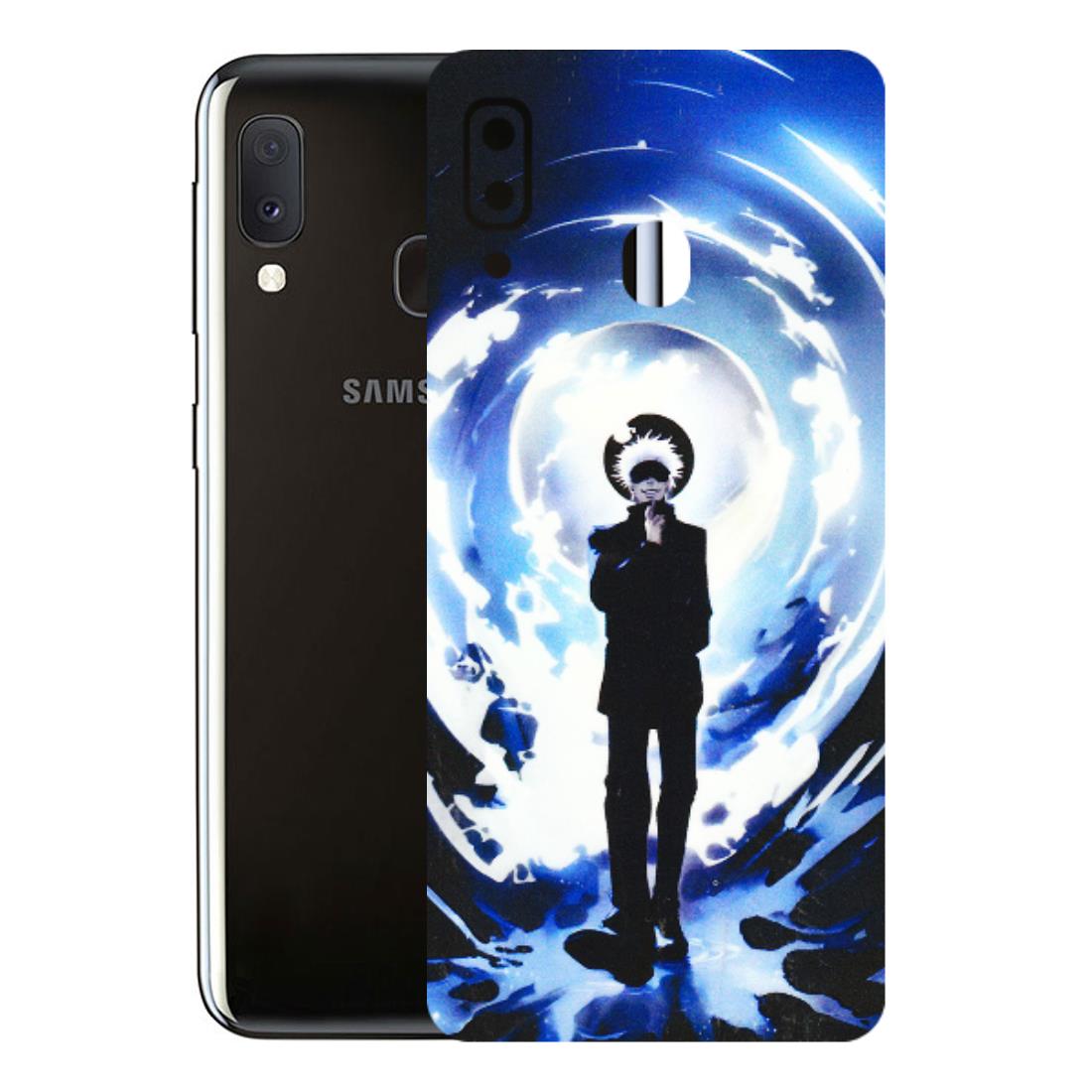 Samsung A/S Series Phone Skins (All Models) - Satoru Gojo Dark Blue - 3D Embossed Finish (L-235) Samsung Galaxy A20E