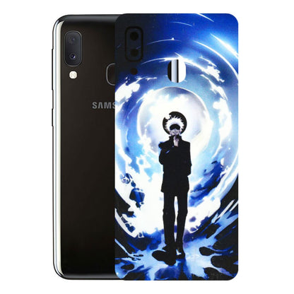 Samsung A/S Series Phone Skins (All Models) - Satoru Gojo Dark Blue - 3D Embossed Finish (L-235) Samsung Galaxy A20E