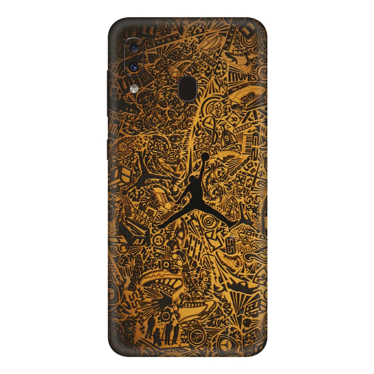Samsung A/S Series Phone Skins (All Models) - Premium Gold Basketball Player - 3D Embossed Finish (L-236) Samsung Galaxy A20E