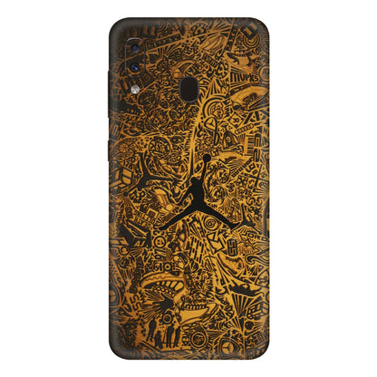 Samsung A/S Series Phone Skins (All Models) - Premium Gold Basketball Player - 3D Embossed Finish (L-236) Samsung Galaxy A20E