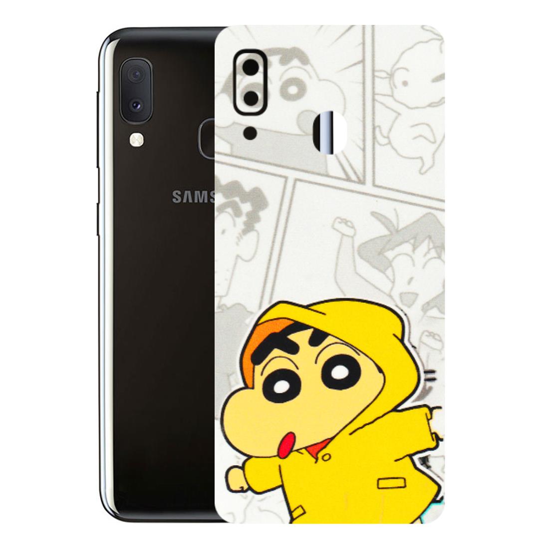 Samsung A/S Series Phone Skins (All Models) - Yellow Shinchan Comic - 3D Embossed Finish (L-246) Samsung Galaxy A20E