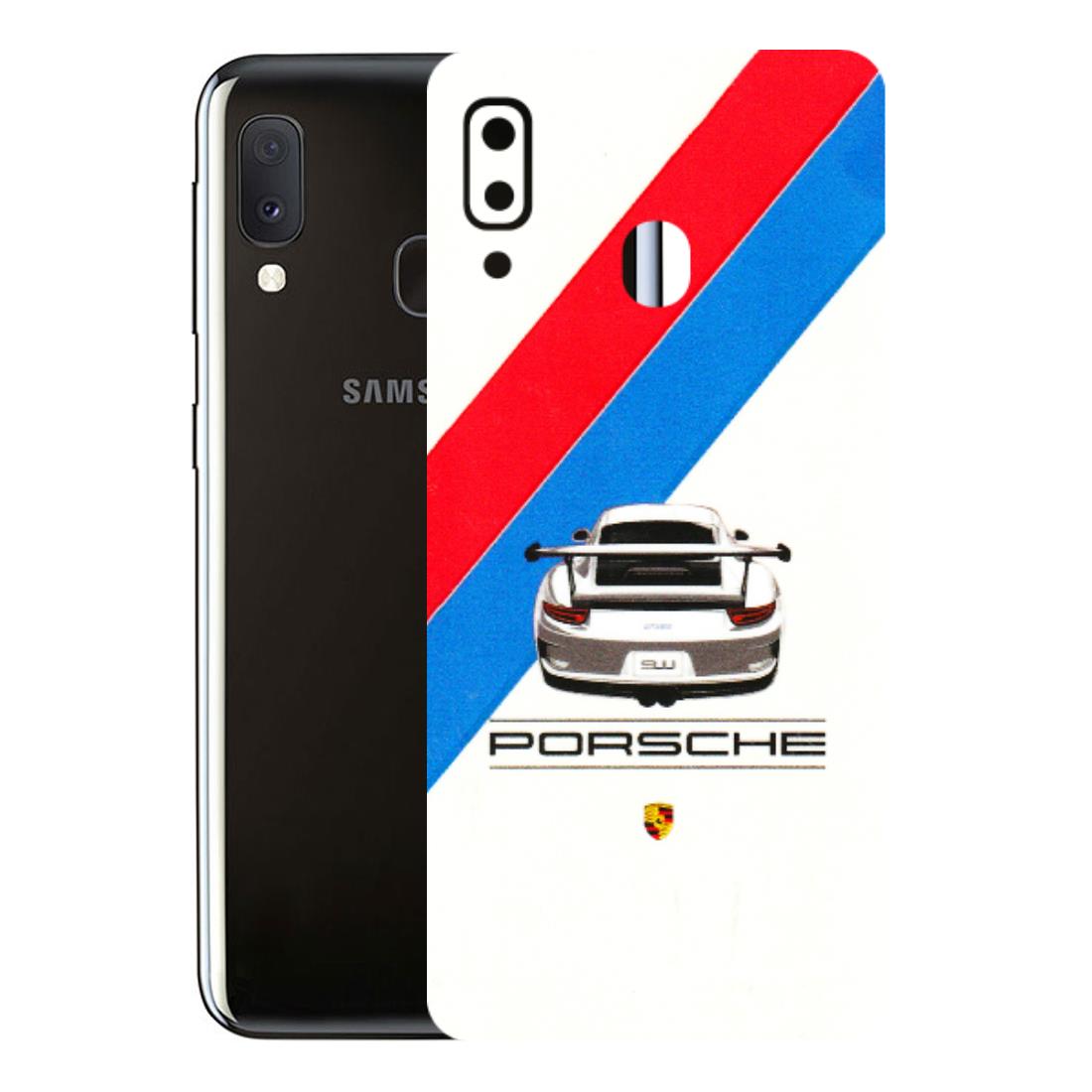Samsung A/S Series Phone Skins (All Models) - Porche Car Sober Logo - 3D Embossed Finish (L-248) Samsung Galaxy A20E