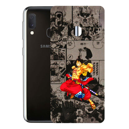 Samsung A/S Series Phone Skins (All Models) - One Piece Rocket Punch Manga - 3D Embossed Finish (L-25) Samsung Galaxy A20E
