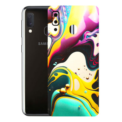 Samsung A/S Series Phone Skins (All Models) - Multicolor Abstract pattern - 3D Embossed Finish (L-254) Samsung Galaxy A20E