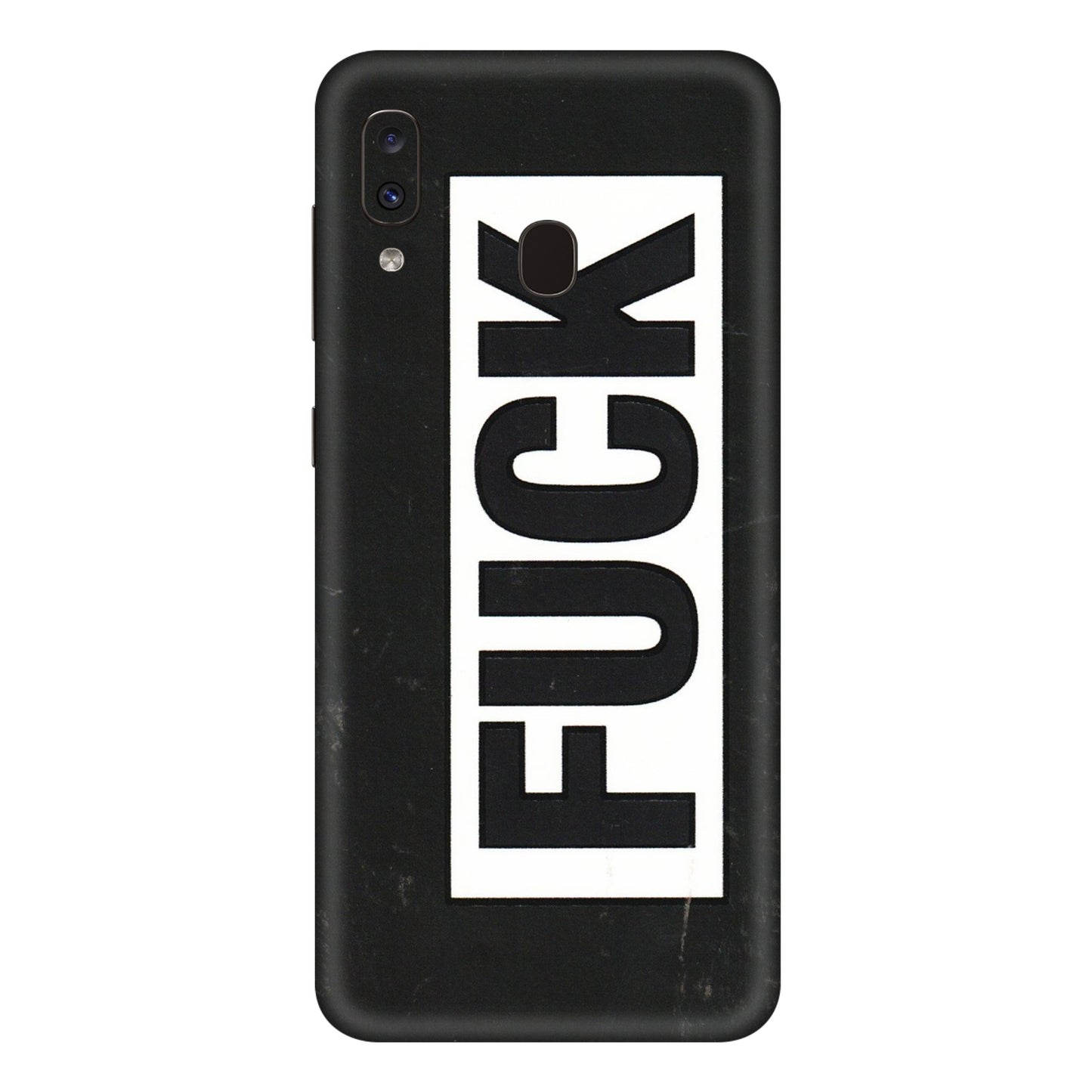 Samsung A/S Series Phone Skins (All Models) - The F Word - 3D Embossed Finish (L-255) Samsung Galaxy A20E