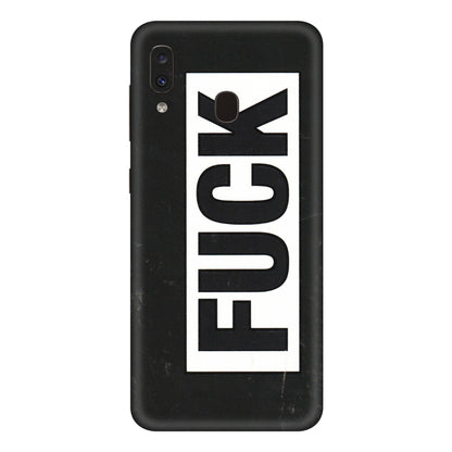 Samsung A/S Series Phone Skins (All Models) - The F Word - 3D Embossed Finish (L-255) Samsung Galaxy A20E