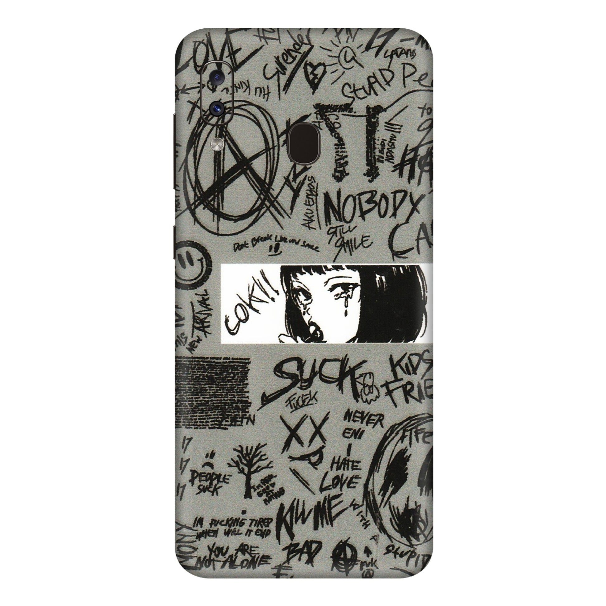 Samsung A/S Series Phone Skins (All Models) - Never Have Love Anime - 3D Embossed Finish (L-260) Samsung Galaxy A20E