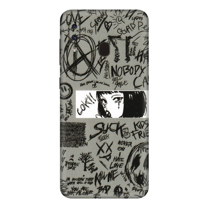 Samsung A/S Series Phone Skins (All Models) - Never Have Love Anime - 3D Embossed Finish (L-260) Samsung Galaxy A20E