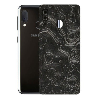Samsung A/S Series Phone Skins (All Models) - Abstract White Line Map - 3D Embossed Finish (L-269) Samsung Galaxy A20E