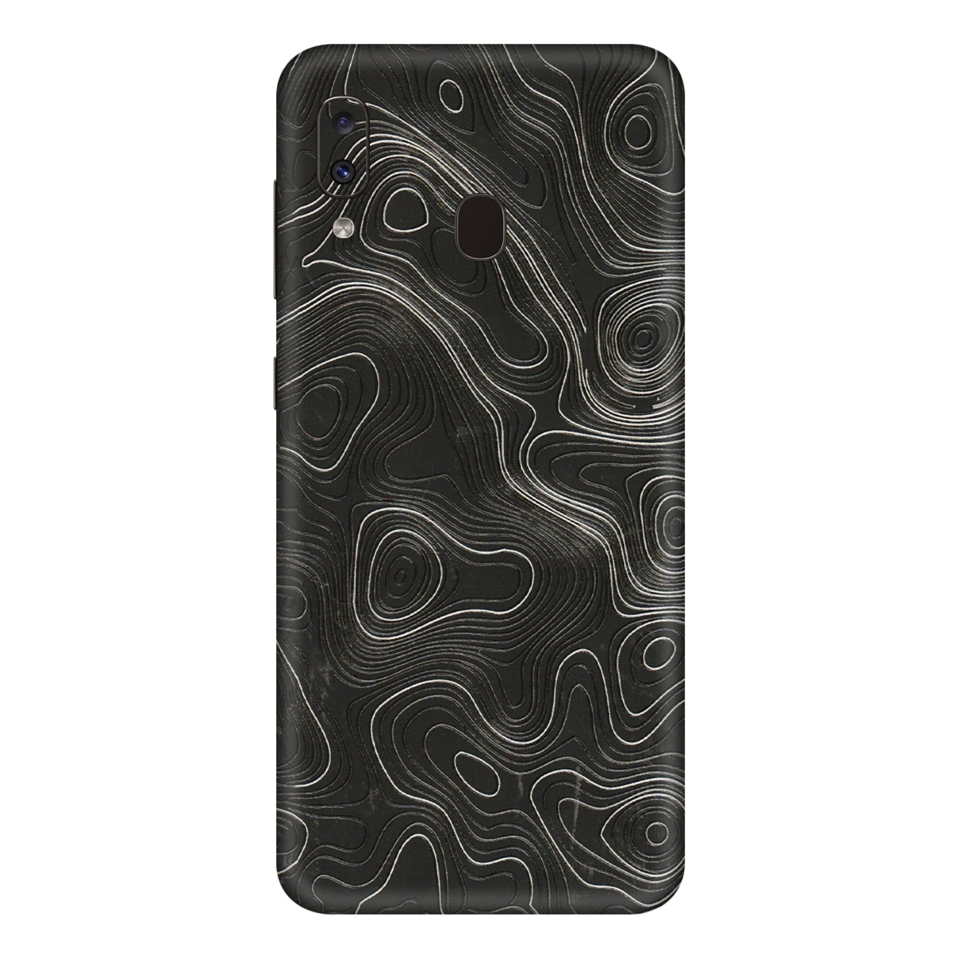 Samsung A/S Series Phone Skins (All Models) - Abstract White Line Map - 3D Embossed Finish (L-269) Samsung Galaxy A20E