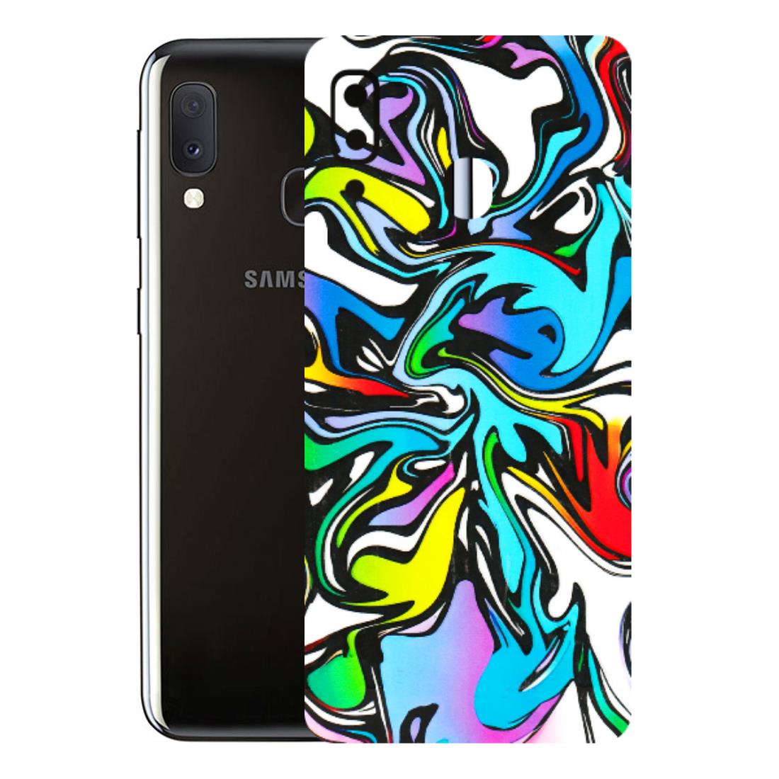 Samsung A/S Series Phone Skins (All Models) - Abstract Colour Paints - 3D Embossed Finish (L-271) Samsung Galaxy A20E