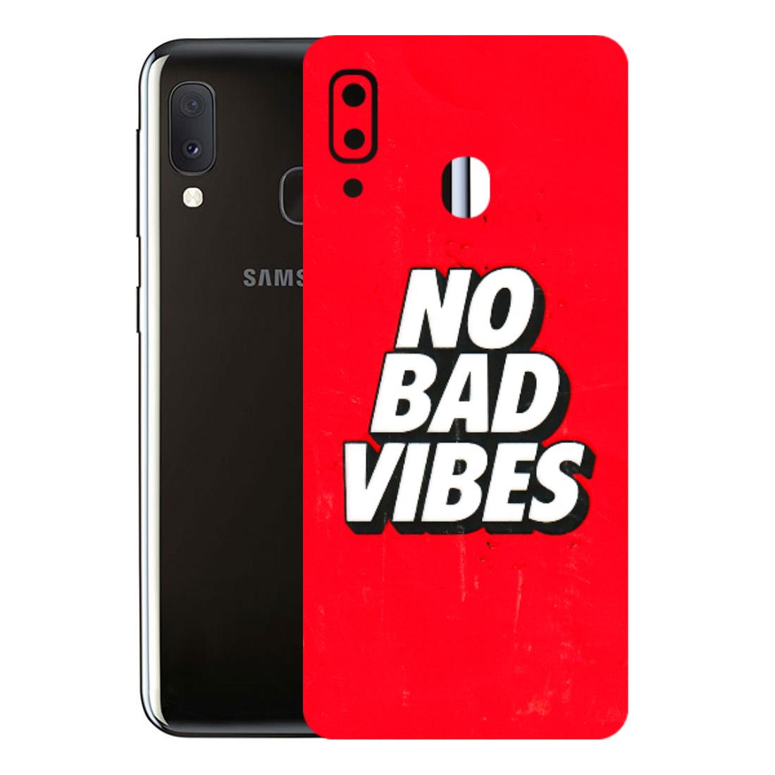 Samsung A/S Series Phone Skins (All Models) - No Bad Vibes - 3D Embossed Finish (L-280) Samsung Galaxy A20E