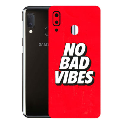 Samsung A/S Series Phone Skins (All Models) - No Bad Vibes - 3D Embossed Finish (L-280) Samsung Galaxy A20E