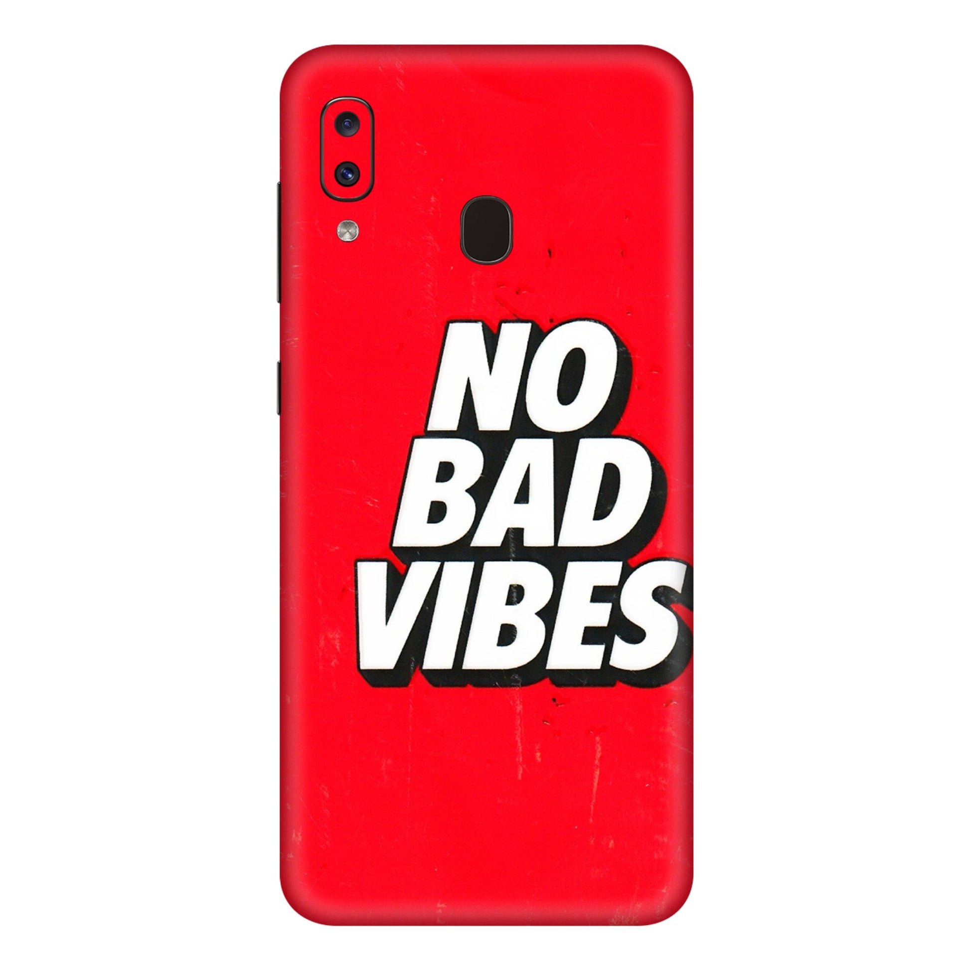 Samsung A/S Series Phone Skins (All Models) - No Bad Vibes - 3D Embossed Finish (L-280) Samsung Galaxy A20E