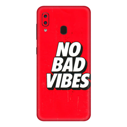 Samsung A/S Series Phone Skins (All Models) - No Bad Vibes - 3D Embossed Finish (L-280) Samsung Galaxy A20E