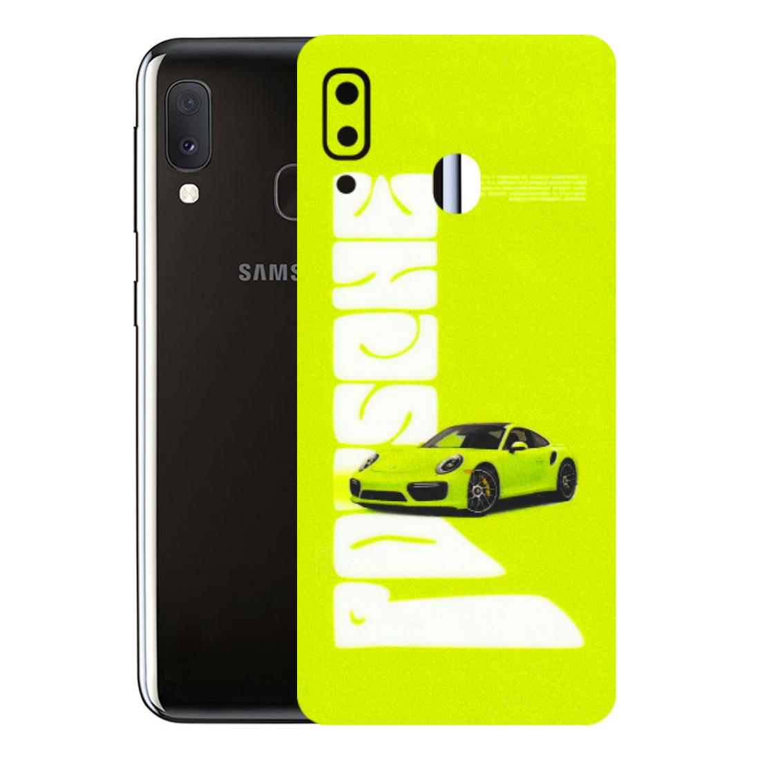 Samsung A/S Series Phone Skins (All Models) - Lime Green Porche - 3D Embossed Finish (L-30) Samsung Galaxy A20E