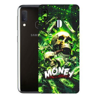 Samsung A/S Series Phone Skins (All Models) - Skull Money - 3D Embossed Finish (L-303) Samsung Galaxy A20E