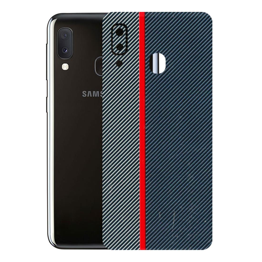 Samsung A/S Series Phone Skins (All Models) - Blue Sober Lines - 3D Embossed Finish (L-305) Samsung Galaxy A20E