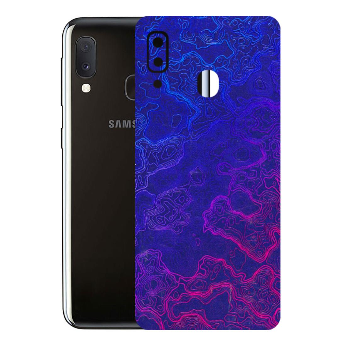Samsung A/S Series Phone Skins (All Models) - Purple Ripples Swirl - 3D Embossed Finish (L-314) Samsung Galaxy A20E