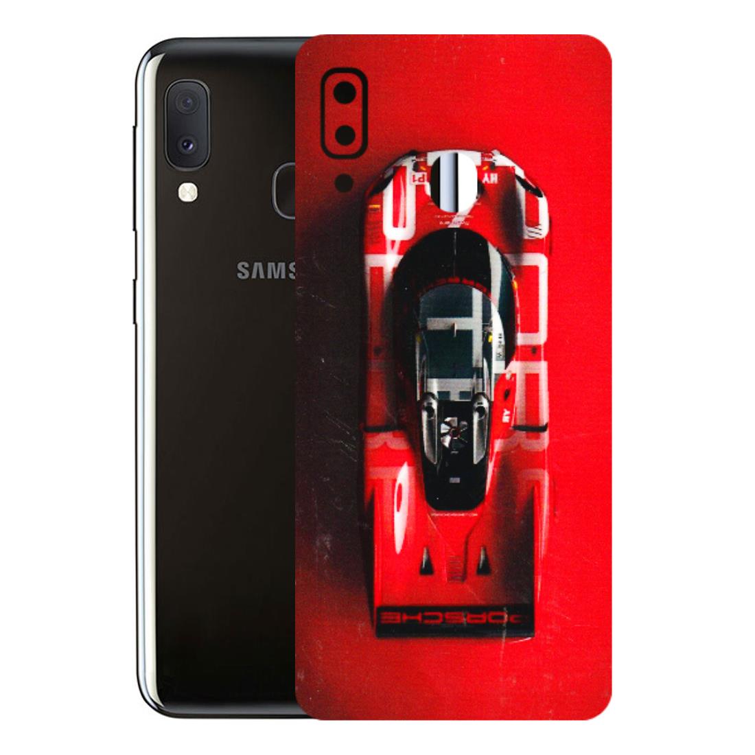Samsung A/S Series Phone Skins (All Models) - Red Porsche Car Logo - 3D Embossed Finish (L-315) Samsung Galaxy A20E