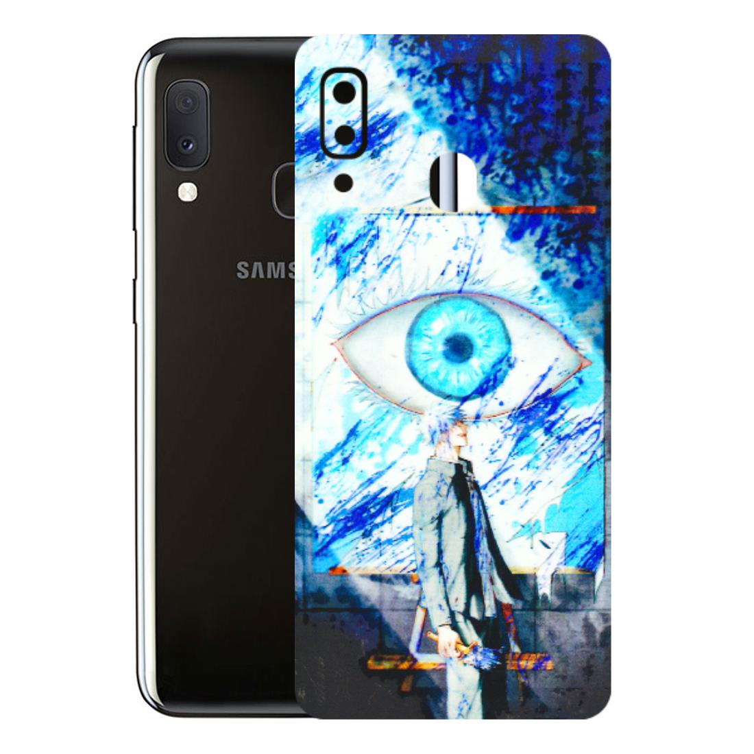 Samsung A/S Series Phone Skins (All Models) - Anime Sea Blue Eye - 3D Embossed Finish (L-318) Samsung Galaxy A20E