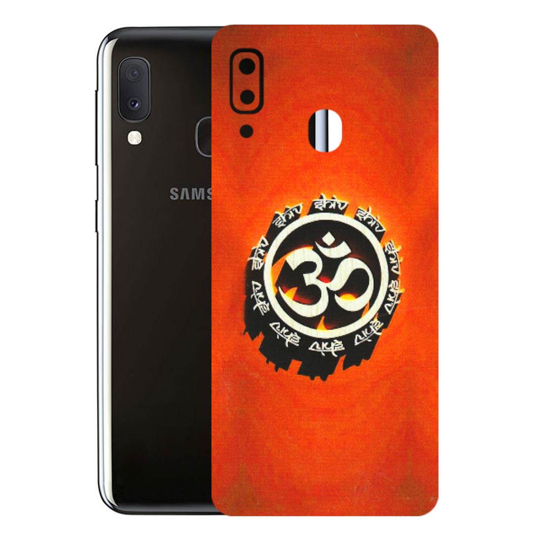 Samsung A/S Series Phone Skins (All Models) - Aum Shiv Orange - 3D Embossed Finish (L-32) Samsung Galaxy A20E