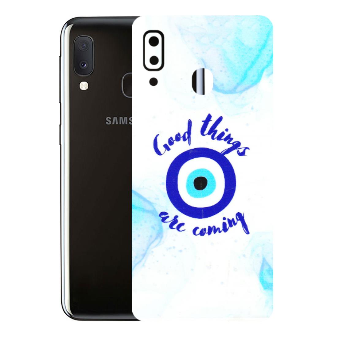 Samsung A/S Series Phone Skins (All Models) - Evil Eye Good Things Are Coming - 3D Embossed Finish (L-322) Samsung Galaxy A20E
