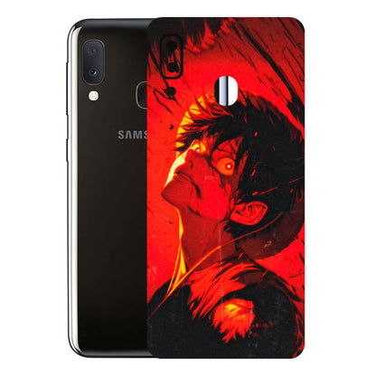 Samsung A/S Series Phone Skins (All Models) - D.Luffy Power Up One Piece Anime - 3D Embossed Finish (L-326) Samsung Galaxy A20E