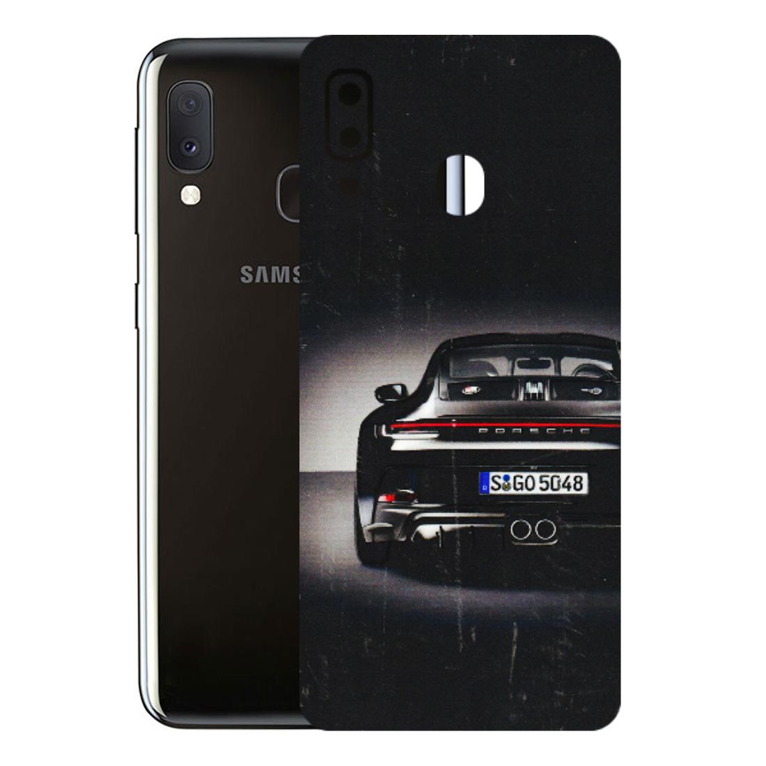 Samsung A/S Series Phone Skins (All Models) - New Black Porsche GT3 - 3D Embossed Finish (L-327) Samsung Galaxy A20E