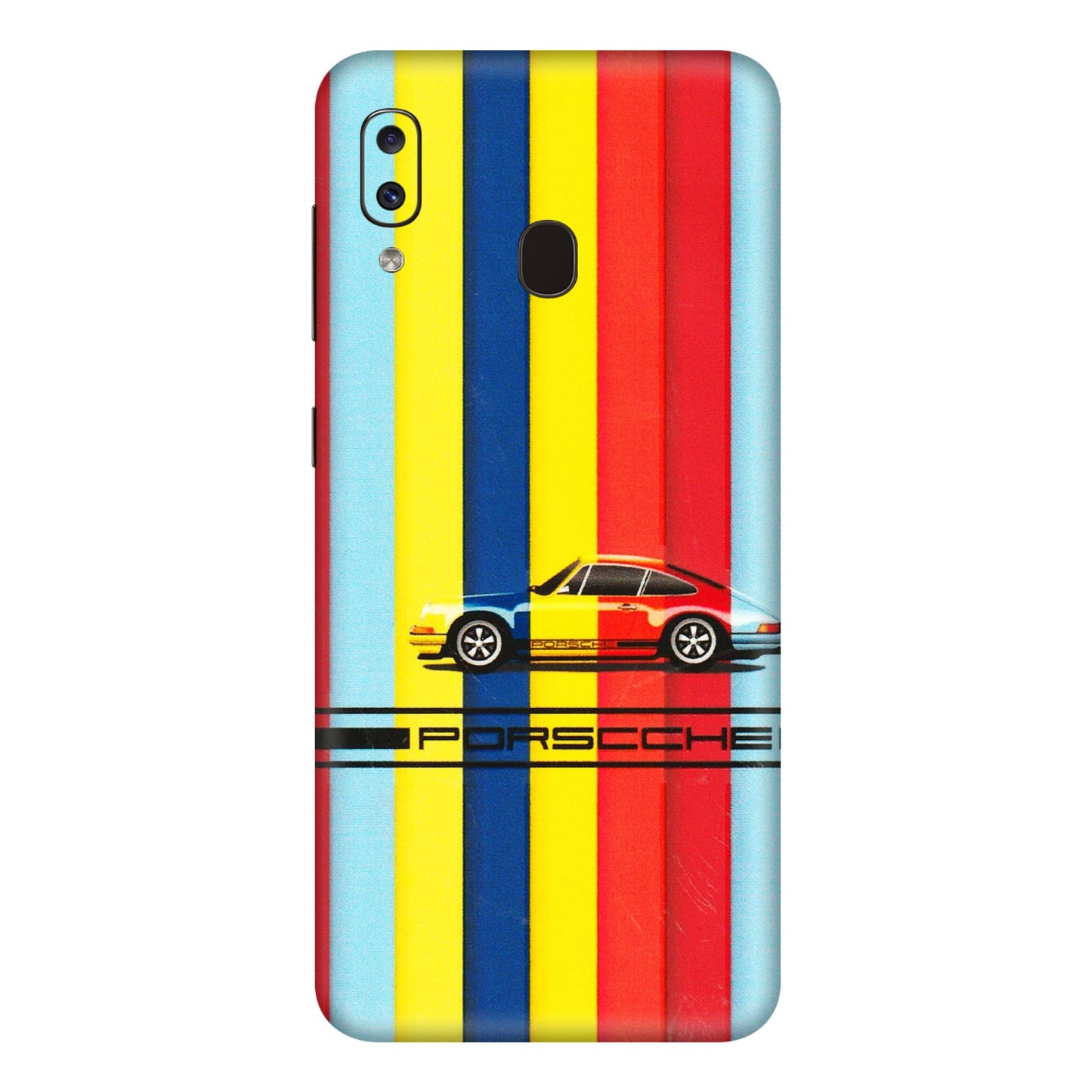 Samsung A/S Series Phone Skins (All Models) - Multicolour Porche - 3D Embossed Finish (L-39) Samsung Galaxy A20E