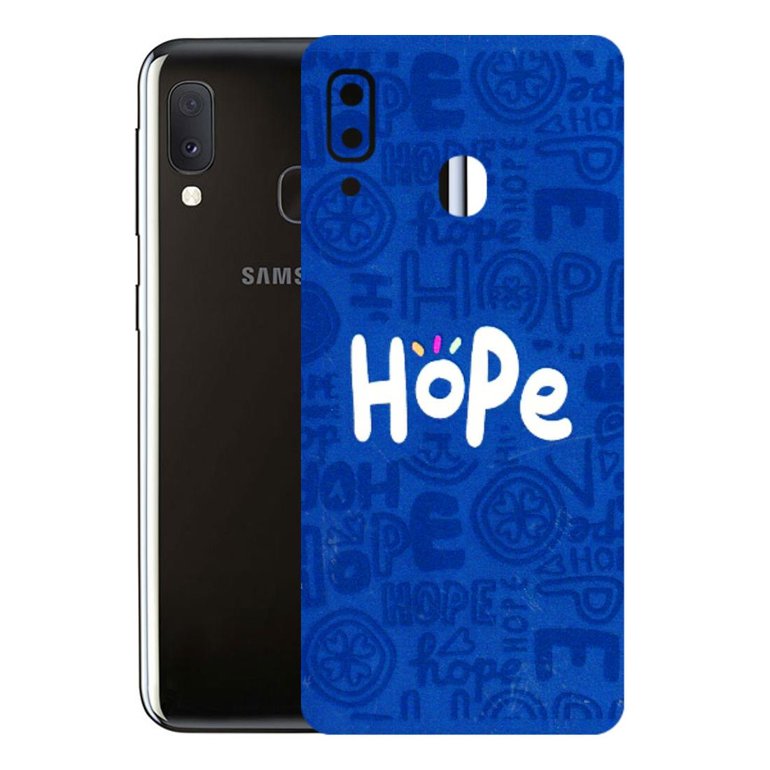 Samsung A/S Series Phone Skins (All Models) - Hope Doodles Blue - 3D Embossed Finish (L-43) Samsung Galaxy A20E