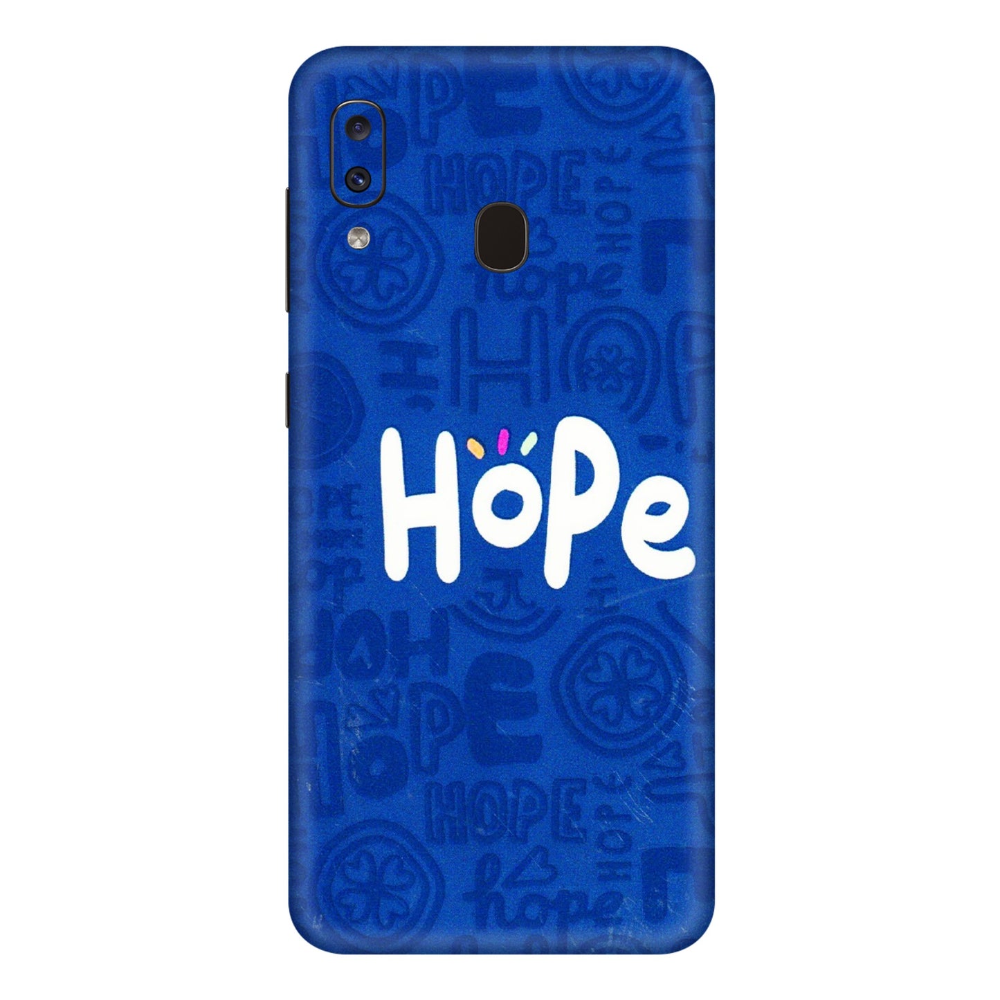 Samsung A/S Series Phone Skins (All Models) - Hope Doodles Blue - 3D Embossed Finish (L-43) Samsung Galaxy A20E