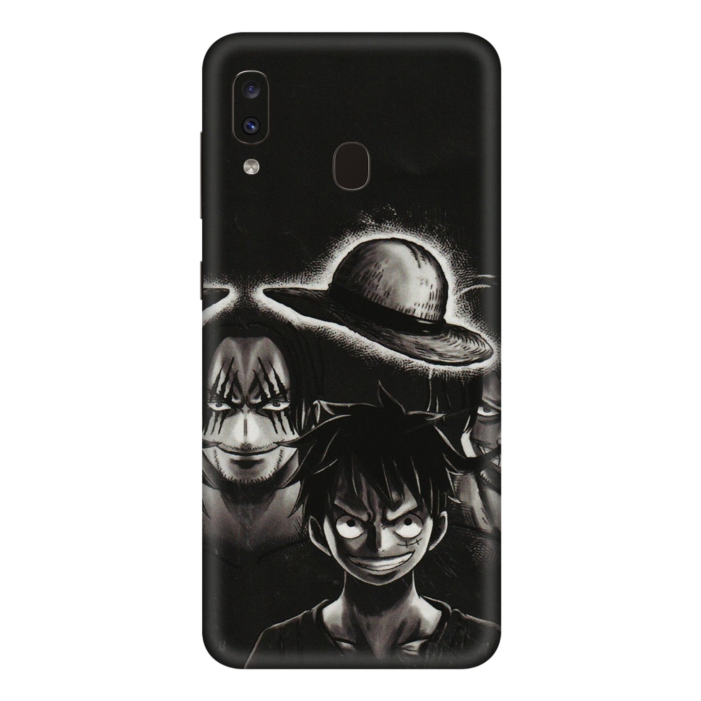 Samsung A/S Series Phone Skins (All Models) - Black Luffy Hat - 3D Embossed Finish (L-57) Samsung Galaxy A20E