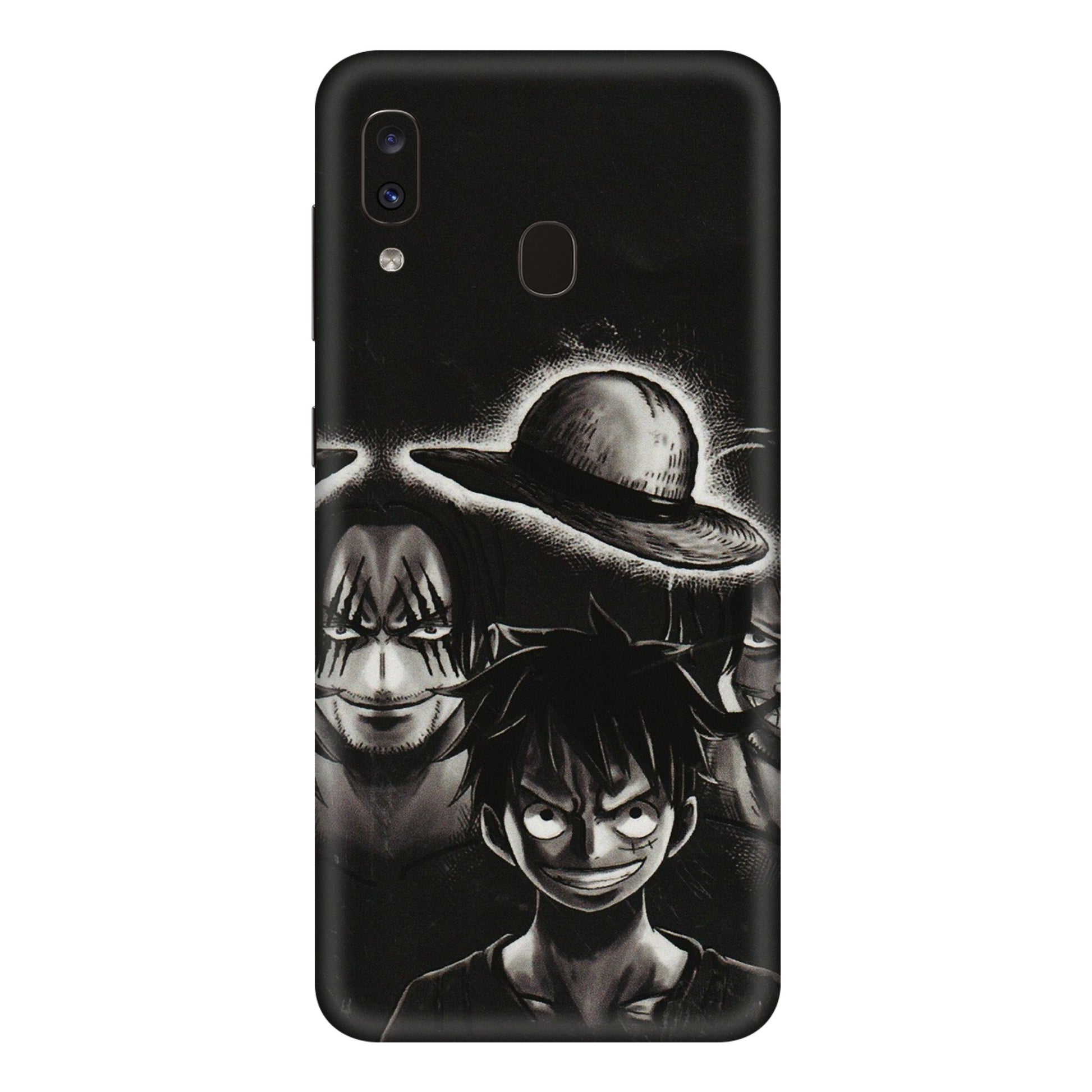 Samsung A/S Series Phone Skins (All Models) - Black Luffy Hat - 3D Embossed Finish (L-57) Samsung Galaxy A20E