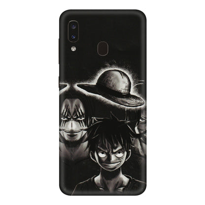 Samsung A/S Series Phone Skins (All Models) - Black Luffy Hat - 3D Embossed Finish (L-57) Samsung Galaxy A20E
