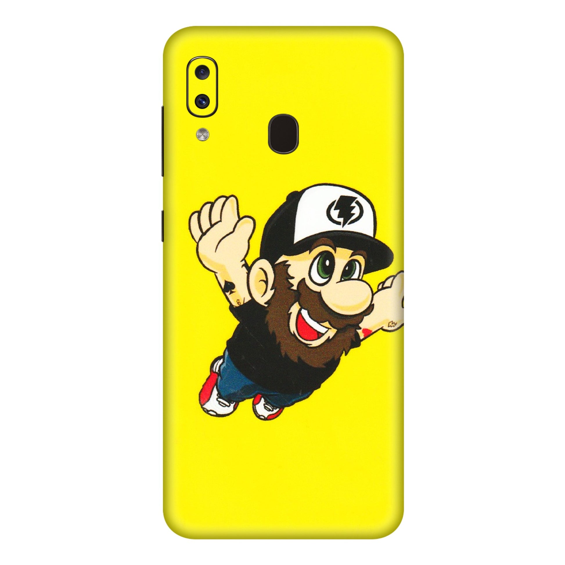 Samsung A/S Series Phone Skins (All Models) - Flying Beardo - 3D Embossed Finish (L-60) Samsung Galaxy A20E