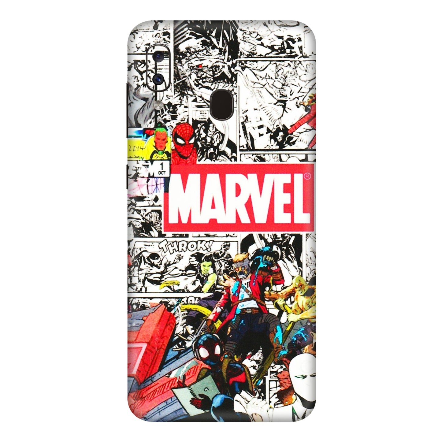 Samsung A/S Series Phone Skins (All Models) - Marvel Colorful Comic - 3D Embossed Finish (L-64) Samsung Galaxy A20E