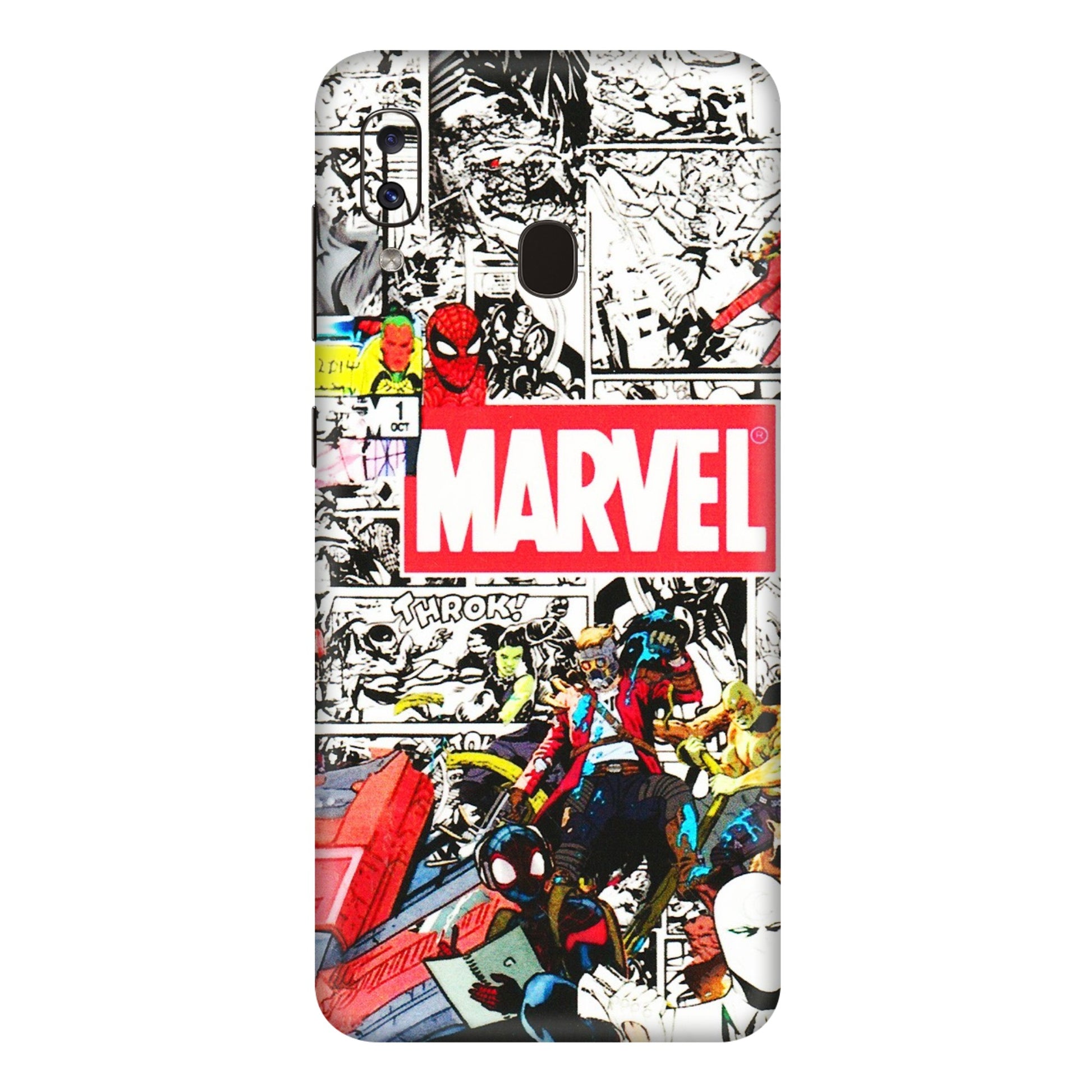 Samsung A/S Series Phone Skins (All Models) - Marvel Colorful Comic - 3D Embossed Finish (L-64) Samsung Galaxy A20E