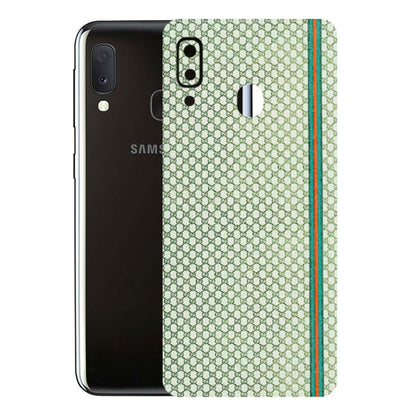 Samsung A/S Series Phone Skins (All Models) - Gucci Fabric Pattern - 3D Embossed Finish (L-73) Samsung Galaxy A20E