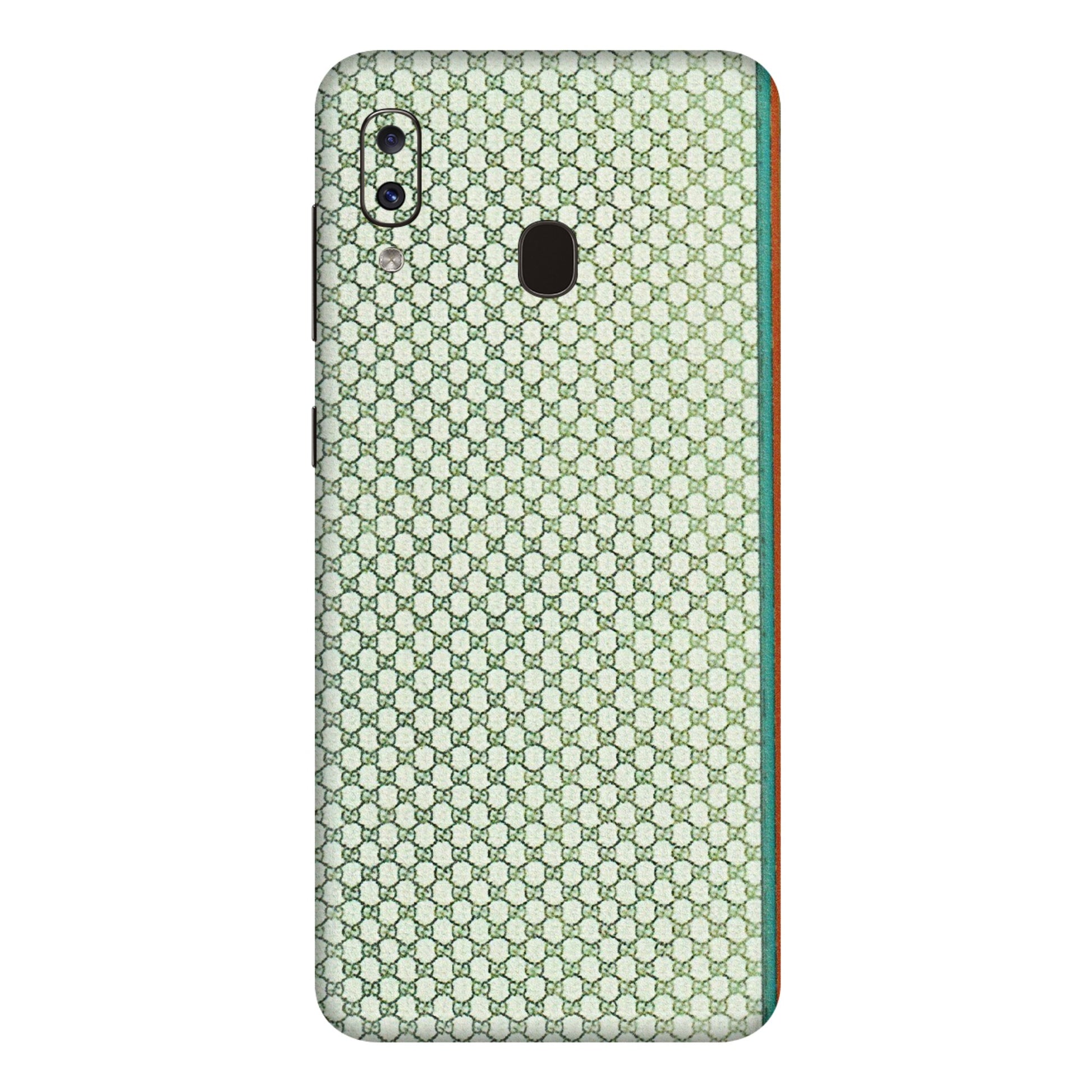 Samsung A/S Series Phone Skins (All Models) - Gucci Fabric Pattern - 3D Embossed Finish (L-73) Samsung Galaxy A20E