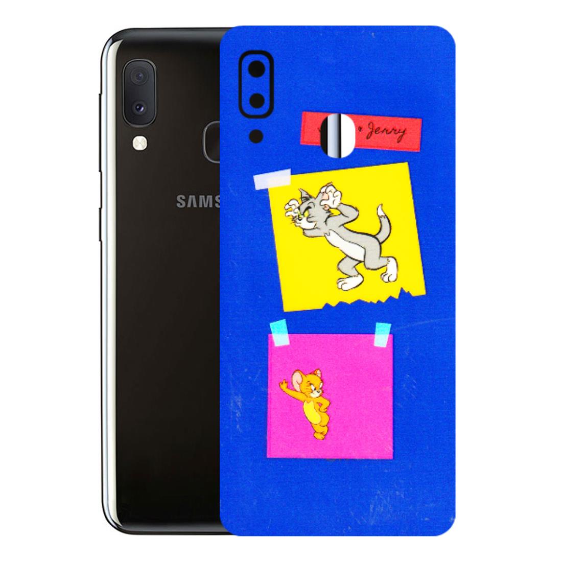 Samsung A/S Series Phone Skins (All Models) - Tom N Jerry Sticky Notes - 3D Embossed Finish (L-88) Samsung Galaxy A20E