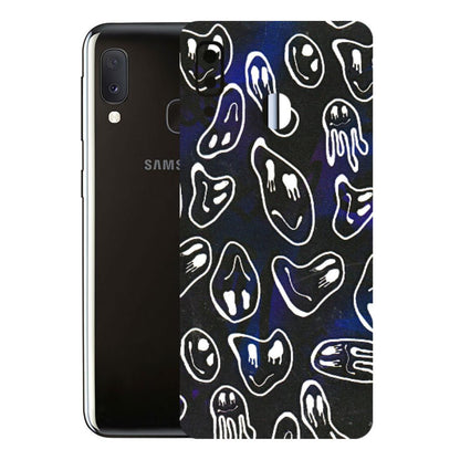 Samsung A/S Series Phone Skins (All Models) - Distorted Smileys - 3D Embossed Finish (L-92) Samsung Galaxy A20E
