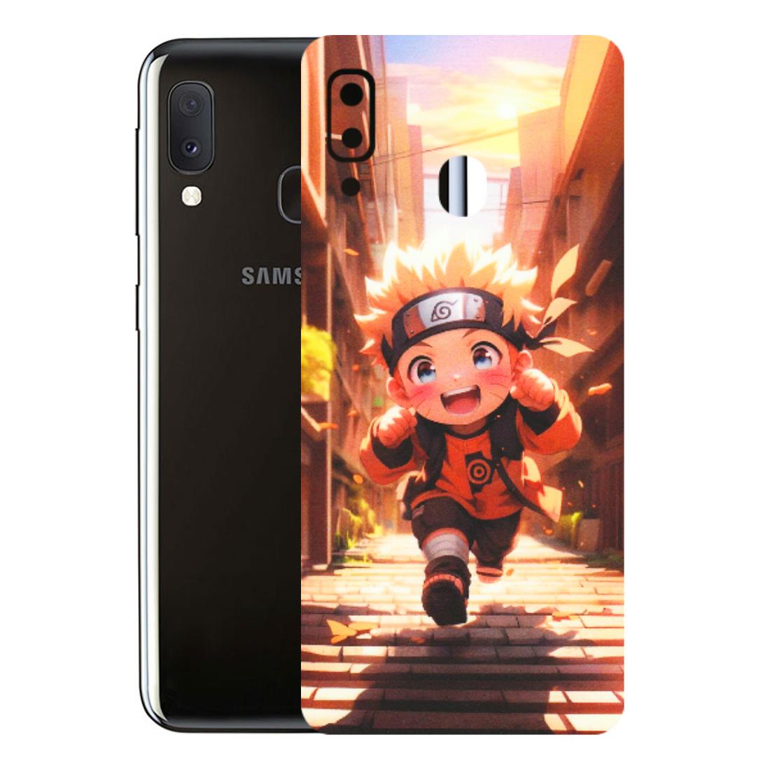 Samsung A/S Series Phone Skins (All Models) - Naruto Cute Toon Running - Matte Finish (M-04) Samsung Galaxy A20E