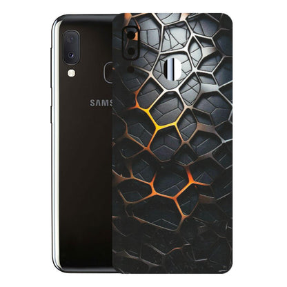 Samsung A/S Series Phone Skins (All Models) - New Abstract Graphite Tiles - Matte Finish (M-130) Samsung Galaxy A20E