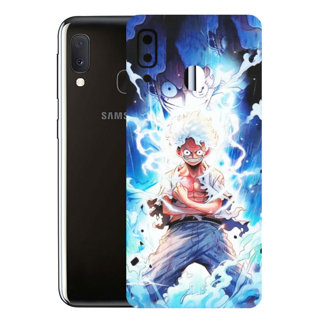 Samsung A/S Series Phone Skins (All Models) - Blue Thunder Luffy Anime - Matte Finish (M-132) Samsung Galaxy A20E
